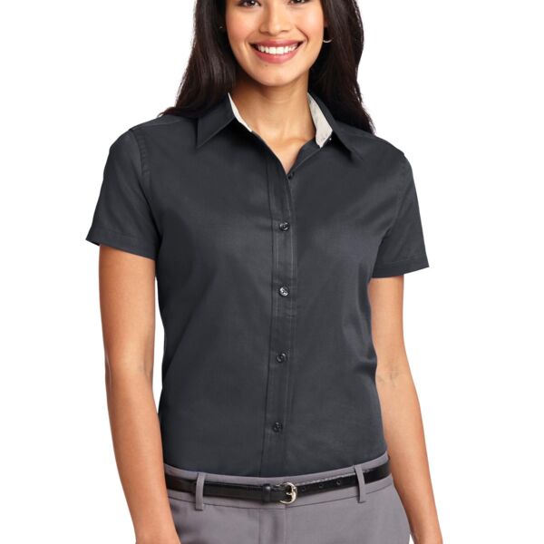 Women's Short Sleeve Button Down Shirt Thumbnail