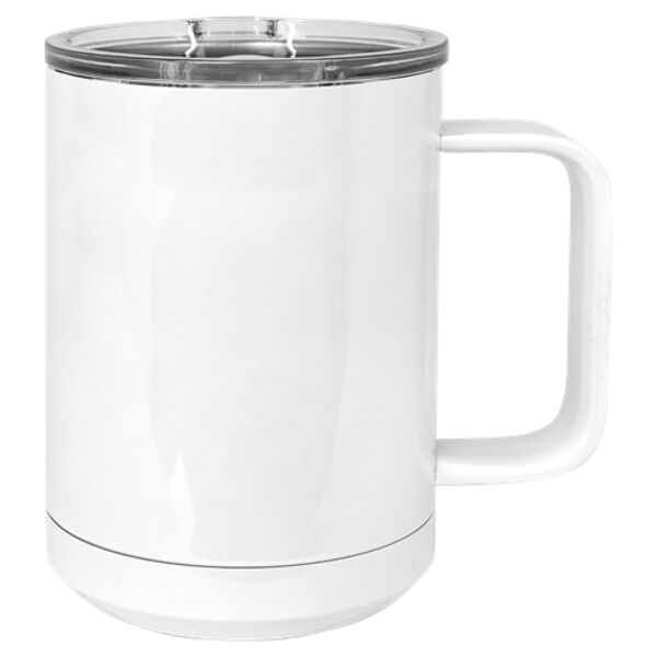 Sublimatable Polar Camel 15 oz. White Vacuum Insulated Mug w/Slider Lid Add name $5 Thumbnail